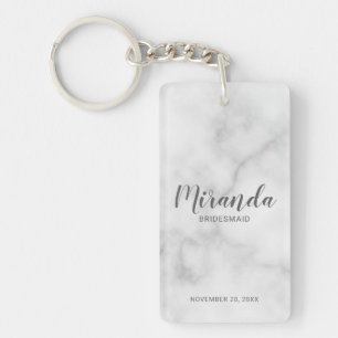 Llavero Bridesmaid personalizada de escritura moderna