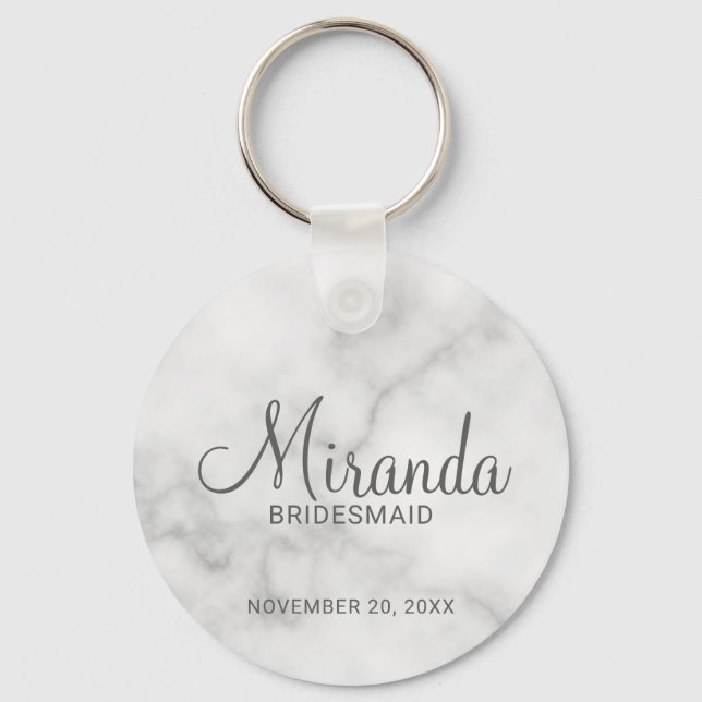 Llavero Bridesmaid personalizada de escritura moderna (Anverso)