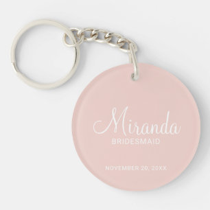 Llavero Bridesmaid personalizada de escritura moderna