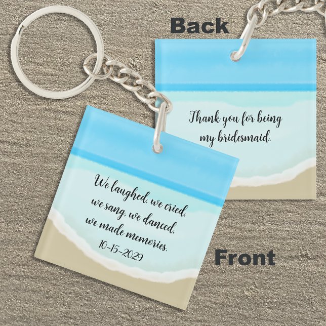 Llavero Bridesmaid Thank You Beach Keychain (Subido por el creador)