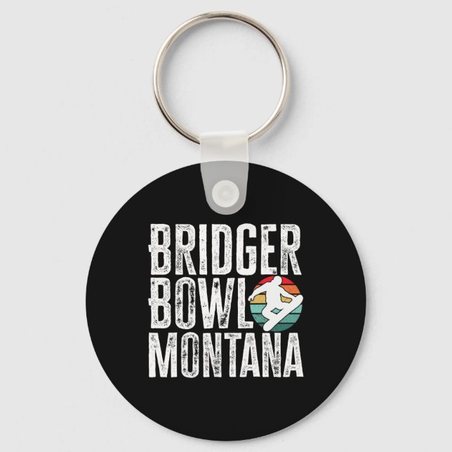 Llavero Bridger Bowl Montana Snowboard Snowboard Snowbo (Anverso)