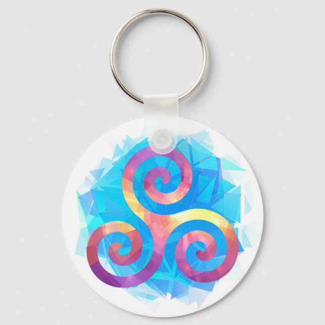 Llavero Bright breton triskel (Anverso)