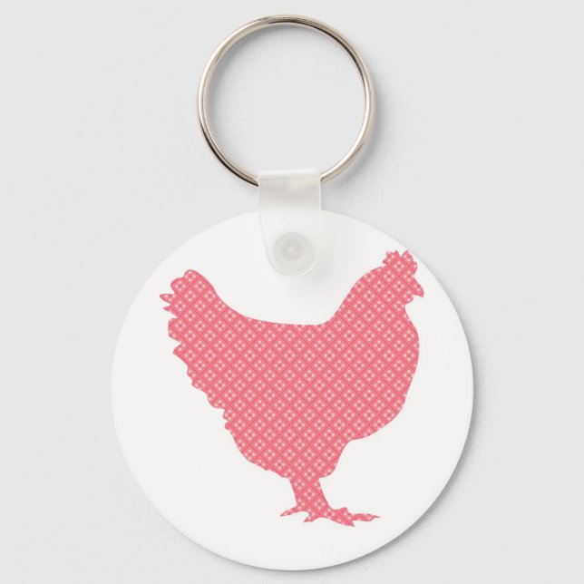 Llavero Bright patterned chicken (Anverso)
