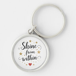 Llavero Brilla desde adentro - Cita de amor propio celesti