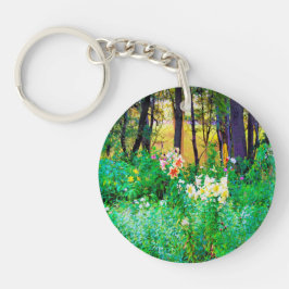 Llavero Brillante amanecer con lirios de árbol en My Rubio