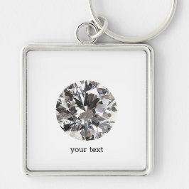 Llavero Brillante Diamante Redondo