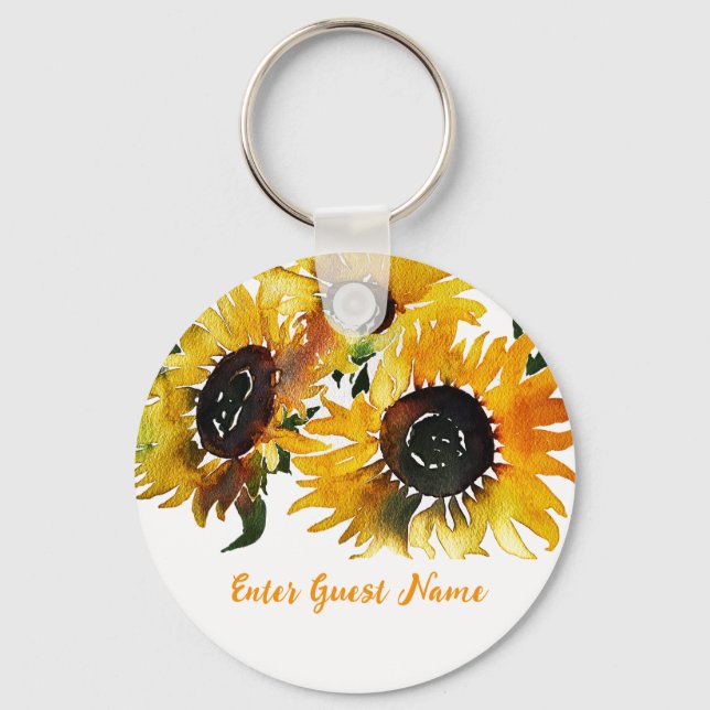 Llavero Brillante girasol fabuloso cumpleaños 50 (Anverso)