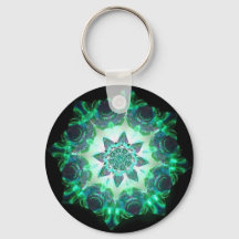 Brillante Neon Starburst Kaleidoscope en verde