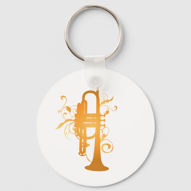 Llavero Brillante Trumpet Music Gift (Anverso)