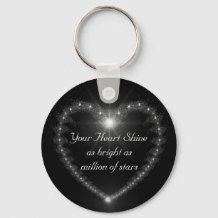 Llavero Brillo del corazón tan brillante como millón de