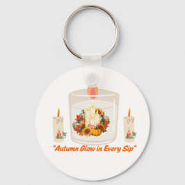 Llavero "Brillo otoñal en cada sip - Cosquilleo del café s