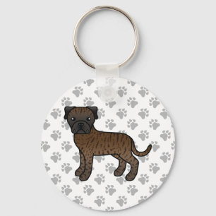 Llavero Brindle Bullmastiff Cute Cartog Dog