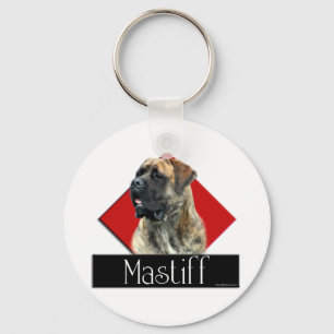 Llavero Brindle Mastiff Diamond Keychain