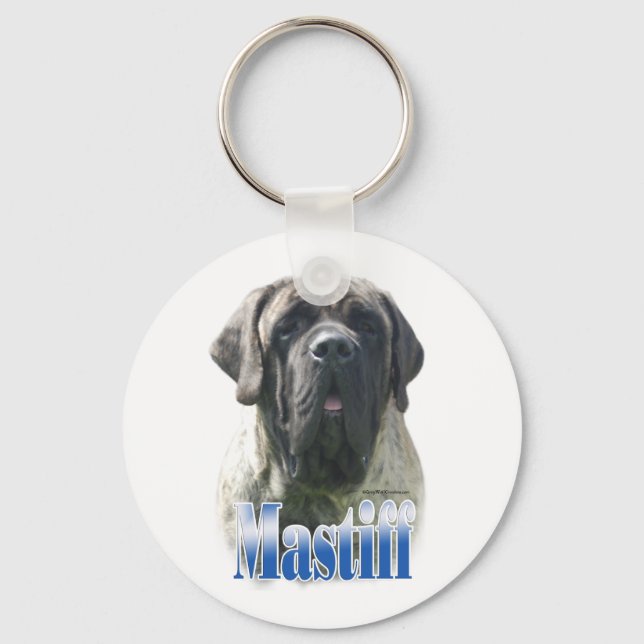Llavero Brindle Mastiff Name Keychain (Anverso)
