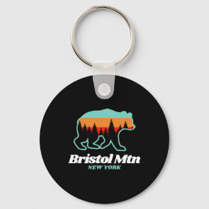 Llavero Bristol Mountain New York Esquí Snowboard Bear