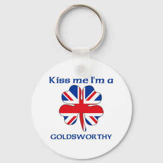 Llavero Británica personalizada me besa a mí, soy digno de