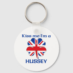 Llavero Británico personalizado me besa, soy Hussey