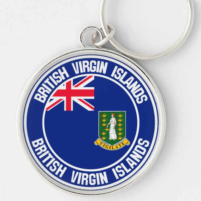 Llavero British Virgin Islands Round Emblem (Frente)