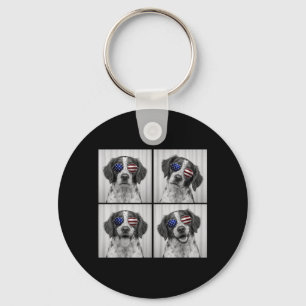 Llavero Brittany Spaniel 4 De Julio Bandera Americana Perr