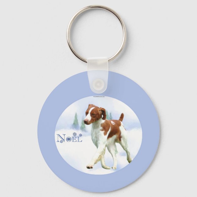 Llavero Brittany Spaniel Noel (Anverso)