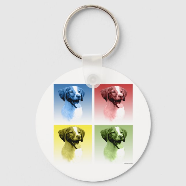 Llavero Brittany Spaniel Pop Art (Anverso)