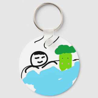 Llavero Broccoli lindo en aguas termales