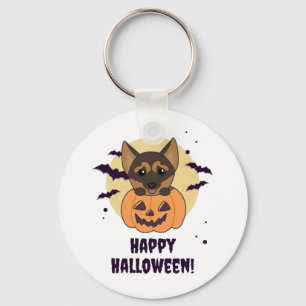 Llavero Broche alemán de calabaza de pastores Feliz Hallow