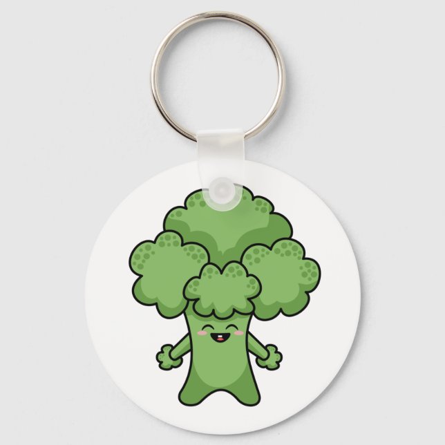 Llavero Brócoli verde divertido (Anverso)