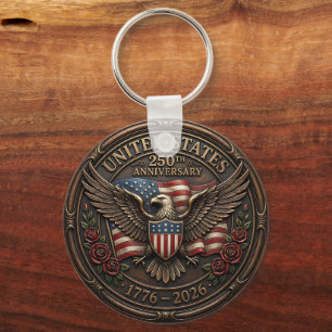 Llavero Bronce Metálico Estados Unidos 250 Aniversario
