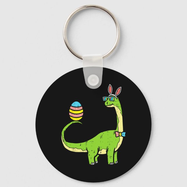 Llavero Brontosaurus Bunny Ears Egg Easter Day Dinosaur Di (Anverso)