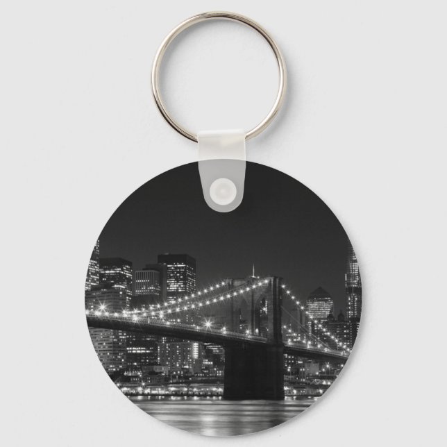 Llavero Brooklyn Bridge Black/White Keychain (Anverso)