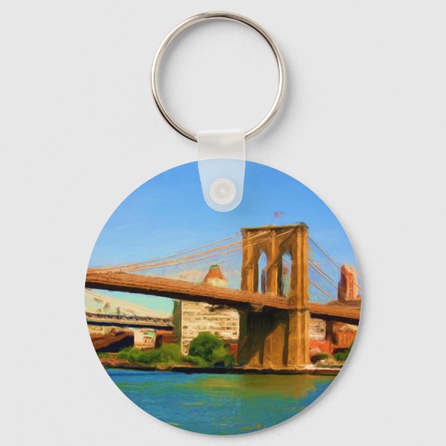 Llavero Brooklyn Bridge Painting (Anverso)