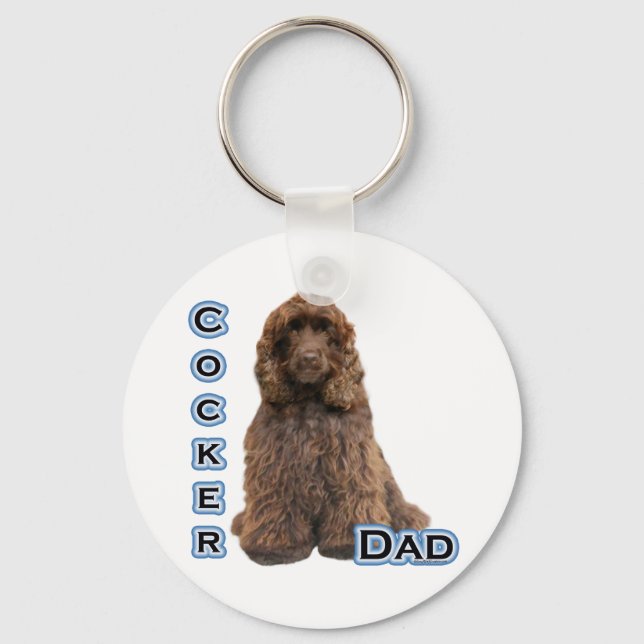 Llavero Brown Cocker Spaniel Dad 4 - Keychain (Anverso)