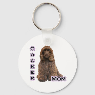 Llavero Brown Cocker Spaniel Mom 4 - Keychain