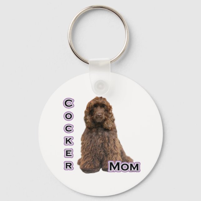 Llavero Brown Cocker Spaniel Mom 4 - Keychain (Anverso)