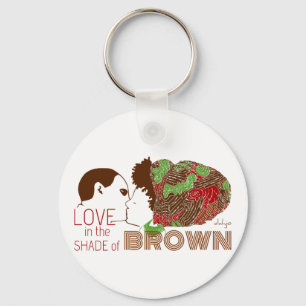 Llavero BROWN LOVE in GREEN & RED