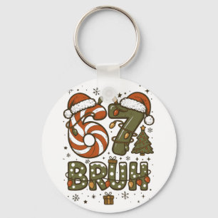 Llavero Bruh 67 Seis Siete 6 7 Navidad Retro Divertido Chi