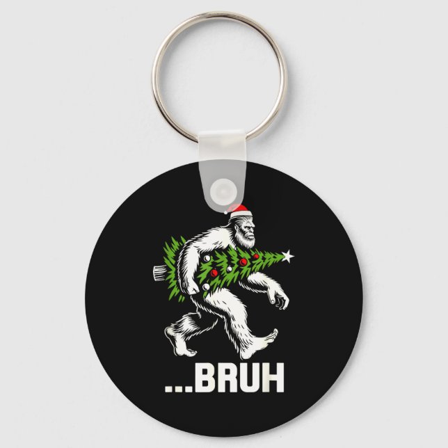 Llavero Bruh Bigfoot Christmas Funny Christmas Tree Xmas S (Anverso)