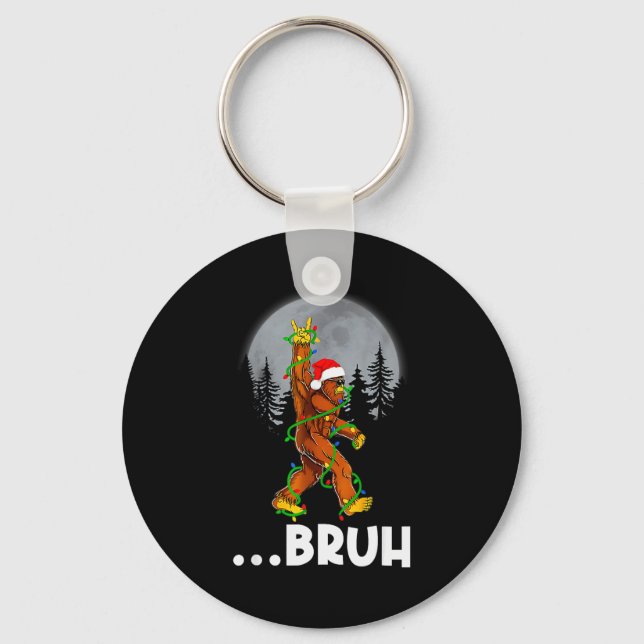 Llavero Bruh Bigfoot Christmas Shirt Christmas Tree Xmas S (Anverso)