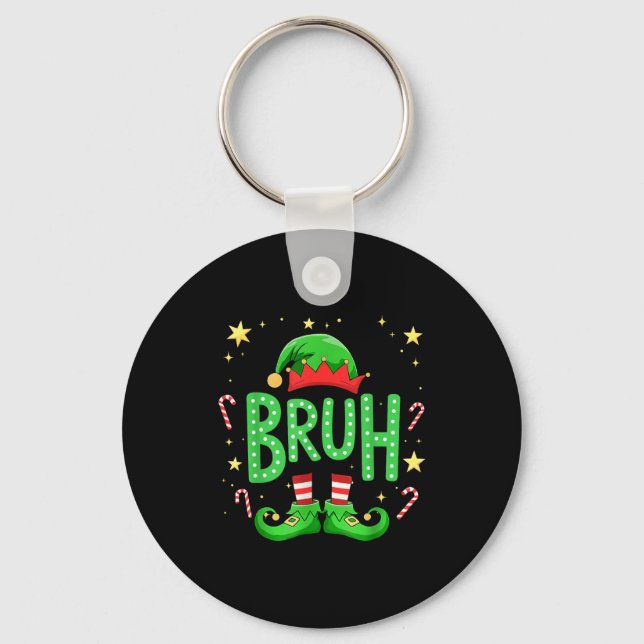 Llavero Bruh Christmas Elf Funny Xmas Kids Boys Christmas  (Anverso)