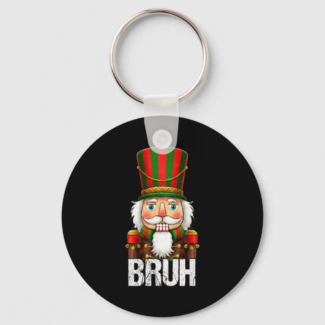 Llavero Bruh Christmas Nutcracker Santa Claus Holiday Xmas (Anverso)