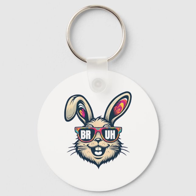 Llavero Bruh Dabbing Bunny Easter Funny Hombres Niños Niño (Anverso)