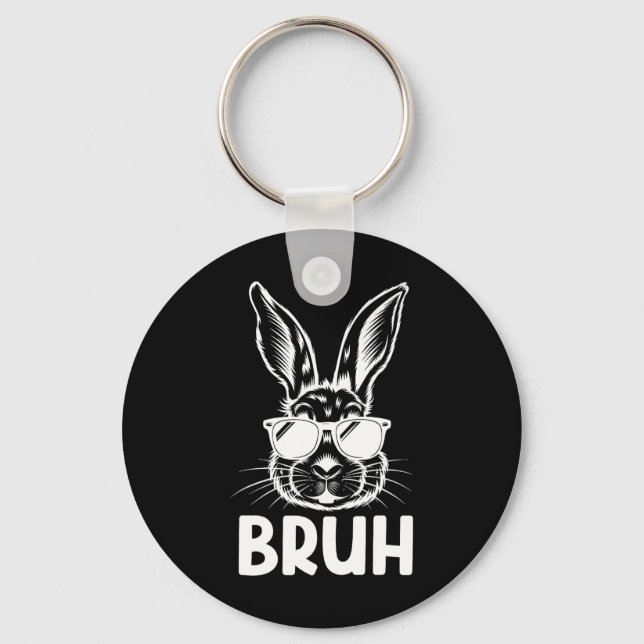 Llavero Bruh Easter Day Funny Rabbit Bunny Face Gles Easte (Anverso)