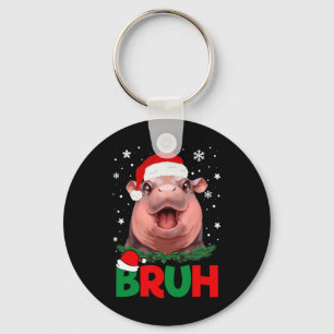 Llavero Bruh Funny Moo Deng Adolescentes Niños Navidades P