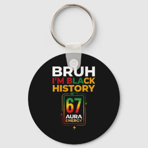 Llavero Bruh historia negra 67 energía aura afro gen z sei