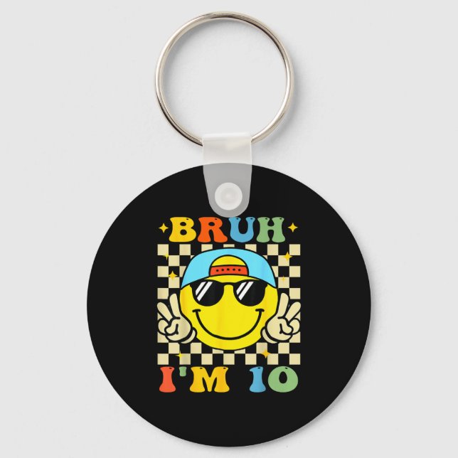 Llavero Bruh I'm 10 Years Old Blue Birthday Boys 10th Birt (Anverso)