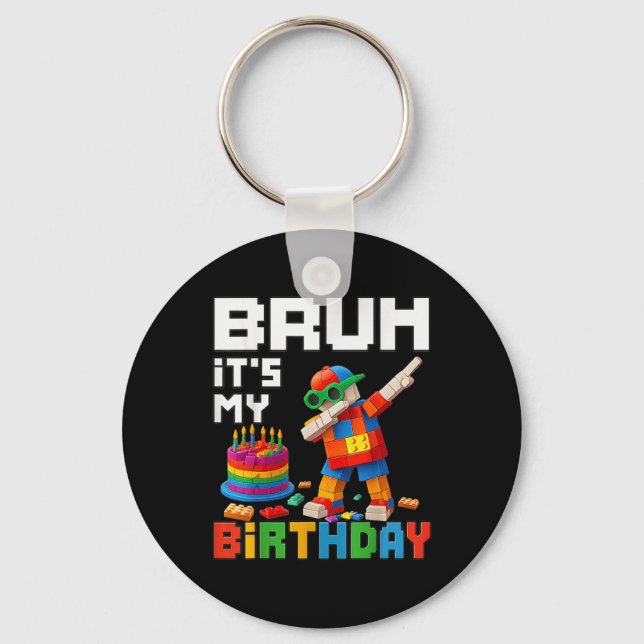 Llavero Bruh it it My Birday Master Builder Block Me Brick (Anverso)
