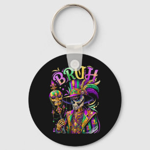 Llavero Bruh Mardi Gras Médico New Orleans Skeleton Mardi