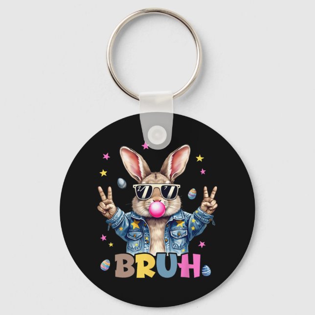 Llavero Bruh Meme Easter Day Gracioso Bunny Eggys Adolesce (Anverso)