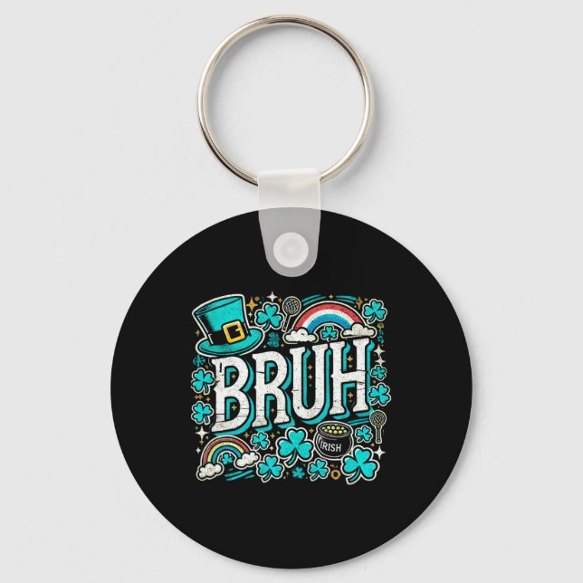 Llavero Bruh St Patricks Day Boys St Pats Bruh Meme 2 (Anverso)